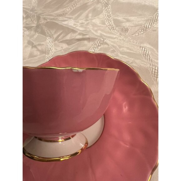 AYNSLEY orchard fruit Tea Cup and Saucer signed D. Jones Vintage - Picture 6 of 8